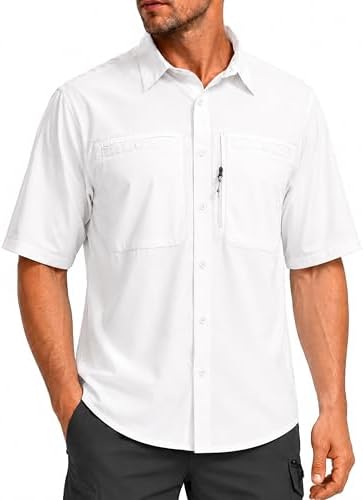 Men's UPF 50+ fishing shirt, white