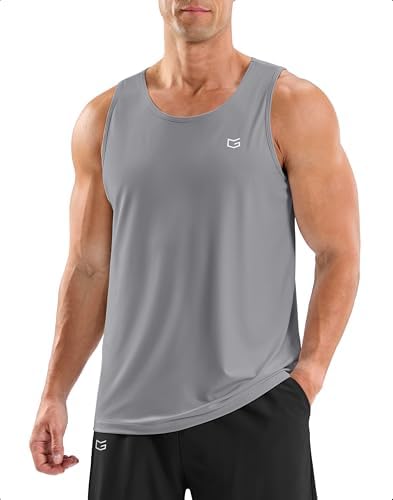 Men's UPF 50+ muscle tank, light grey