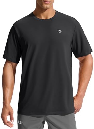 Men's UPF 50+ short sleeve rash guard, dark grey