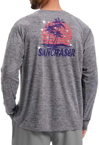 Men's UPF 50+ sun hoodie, coconut tree