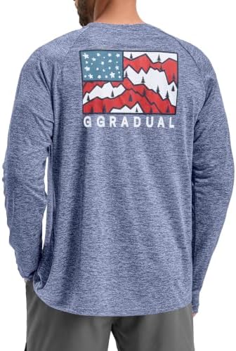 Men's UPF 50+ sun hoodie, flag