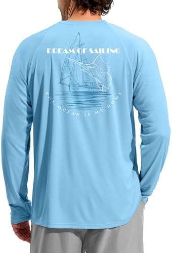 Men's UPF 50+ sun hoodie, sailboat