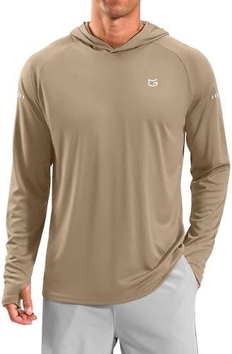 Men's UPF 50+ swim hoodie, khaki