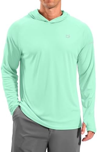 Men's UPF 50+ swim hoodie, mint green