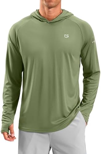 Men's UPF 50+ swim hoodie, olive