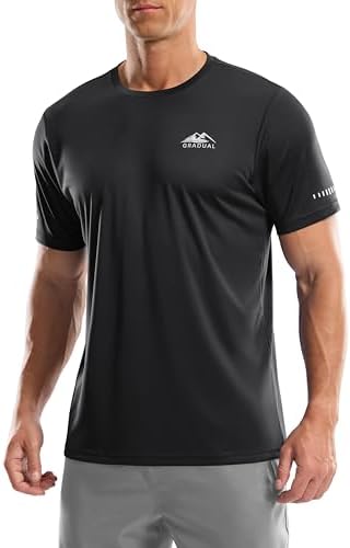Men's UPF 50+ swim tee, black