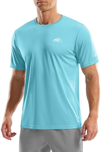 Men's UPF 50+ swim tee, blue