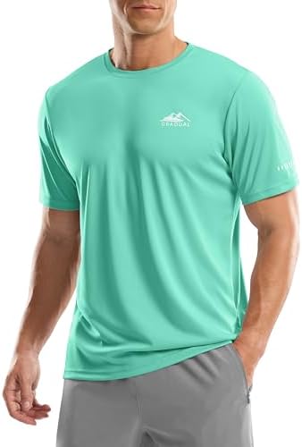 Men's UPF 50+ swim tee, bright green