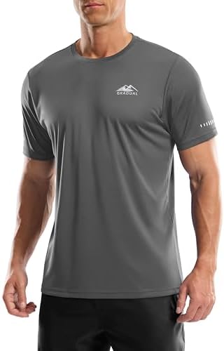 Men's UPF 50+ swim tee, dark grey