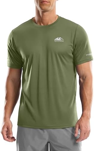 Men's UPF 50+ swim tee, olive