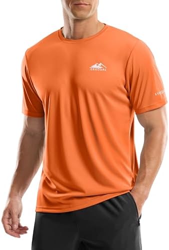Men's UPF 50+ swim tee, orange