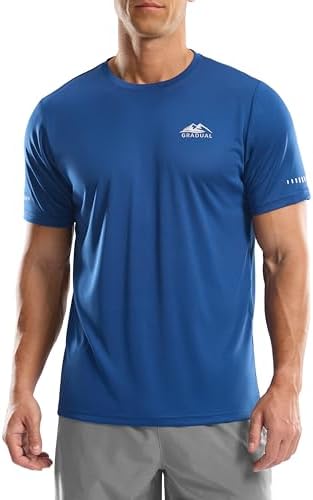 Men's UPF 50+ swim tee, royal blue
