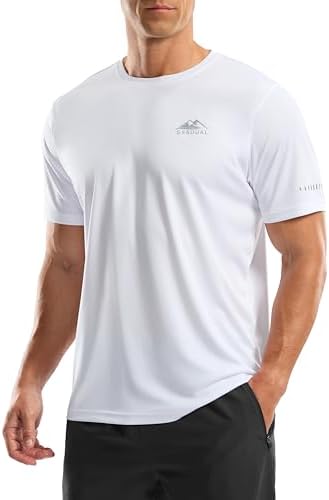 Men's UPF 50+ swim tee, white