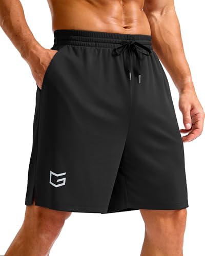 Men's workout shorts, three inseams, black