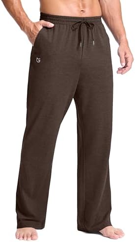 Men's yoga lounge pants, heather brown