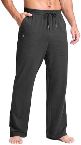 Men's yoga lounge pants, heather dark black