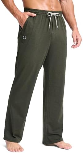 Men's yoga lounge pants, heather dark green