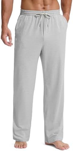 Men's yoga lounge pants, heather grey green