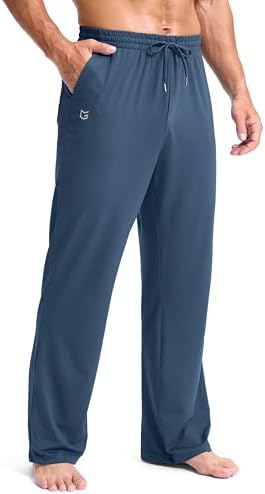Men's yoga lounge pants, slate blue