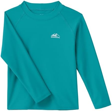 Toddler boys' UPF 50+ swim shirt, lake blue