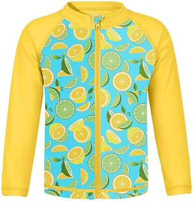 Toddler boys' UPF 50+ swim shirt, lemon