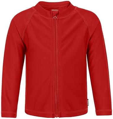 Toddler boys' UPF 50+ swim shirt, red