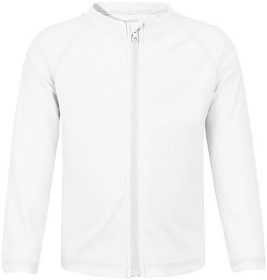 Toddler boys' UPF 50+ swim shirt, white
