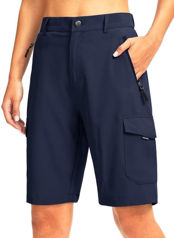 Women's 10" hiking shorts, five pockets, navy