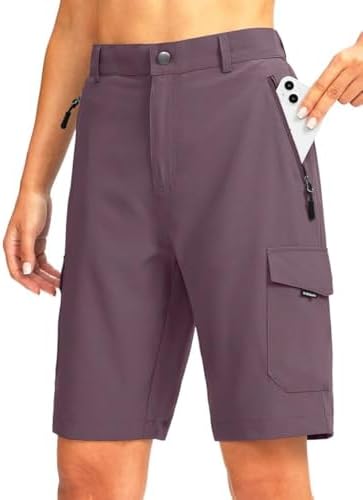 Women's 10" hiking shorts, five pockets, purple