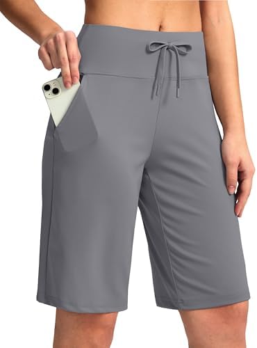 Women's 11" bermuda shorts, light grey