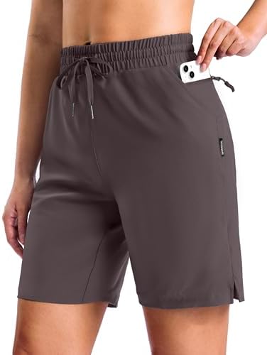 Women's 11" hiking shorts, four pockets, tea dusty purple