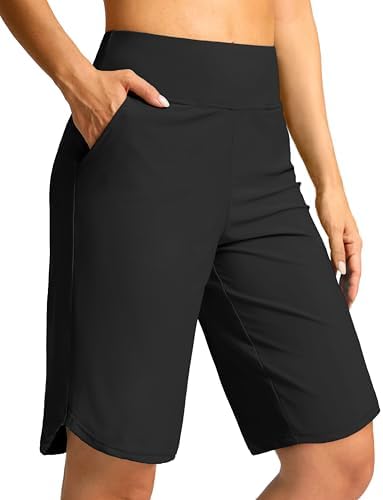Women's 11" swim board shorts, black