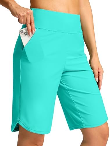 Women's 11" swim board shorts, cyan