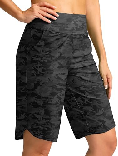 Women's 11" swim board shorts, grey camo