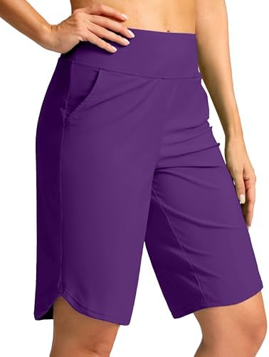 Women's 11" swim board shorts, purple