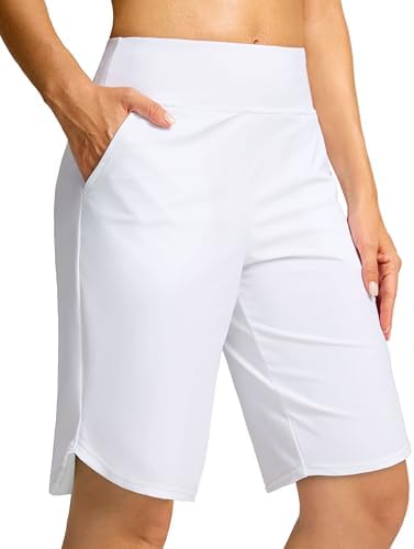 Women's 11" swim board shorts, white