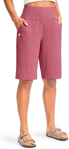 Women's 12" high-waist bermuda shorts, briar rose