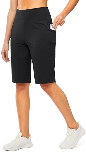 Women's 12" knee-length bermuda shorts, black
