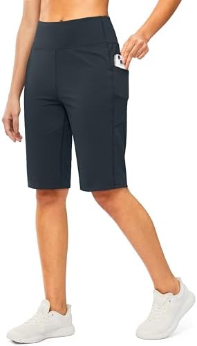 Women's 12" knee-length bermuda shorts, dark grey