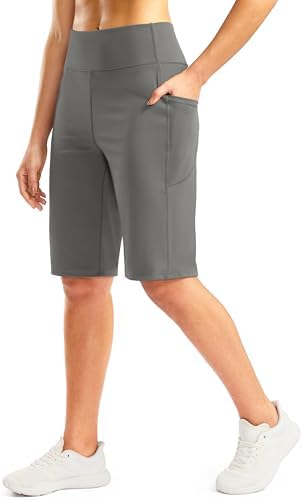 Women's 12" knee-length bermuda shorts, grey