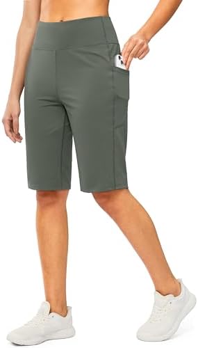 Women's 12" knee-length bermuda shorts, sage