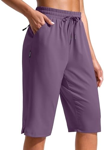 Women's 13" hiking shorts, three pockets, purple
