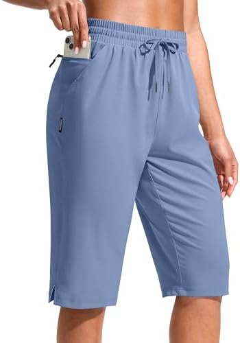 Women's 13" hiking shorts, three pockets, slate blue