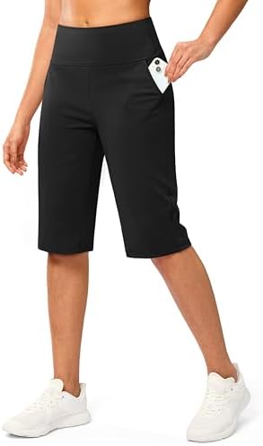 Women's 14" knee-length shorts, black
