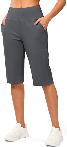 Women's 14" knee-length shorts, dark grey