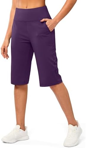 Women's 14" knee-length shorts, dark purple