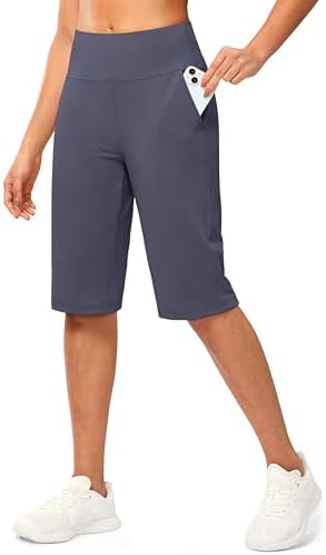 Women's 14" knee-length shorts, dusty blue
