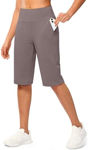 Women's 14" knee-length shorts, taupe