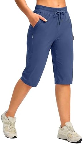 Women's 15" below-knee hiking capris, blue