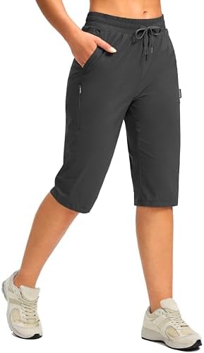 Women's 15" below-knee hiking capris, dark grey